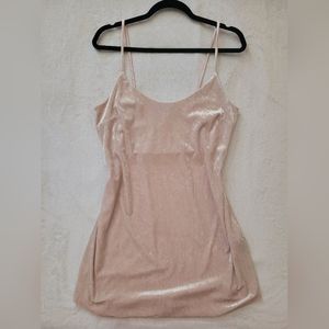 Baby Pink Velvet Dress